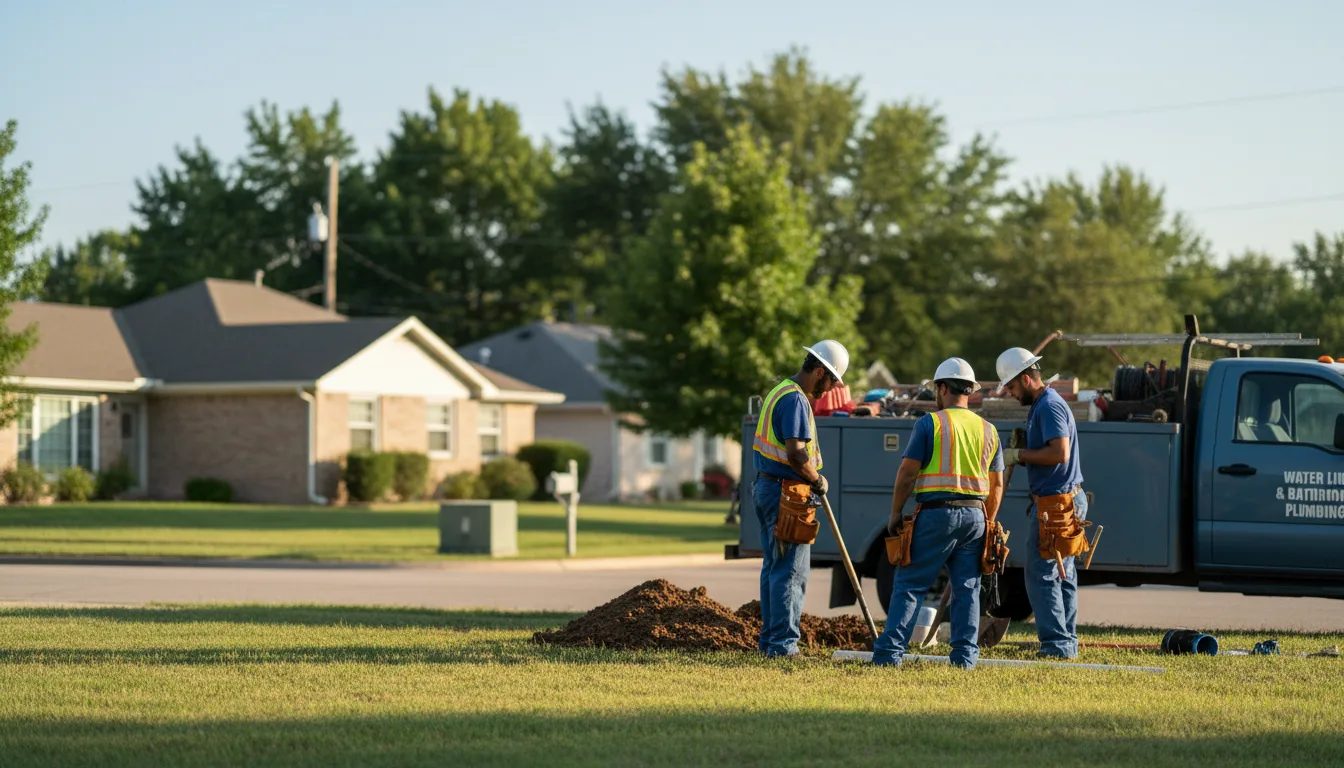 Residential water line and bathroom plumbing service in Shaw, MS
